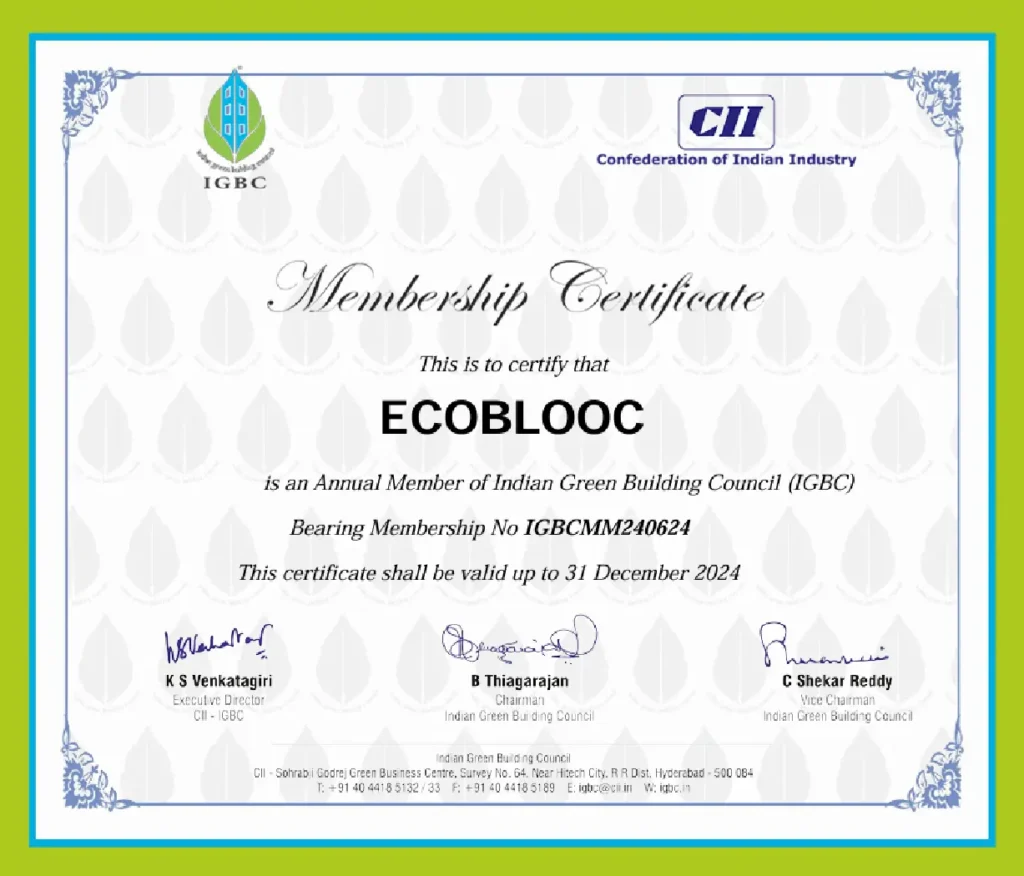 IGBC certificate ecoblooc 01